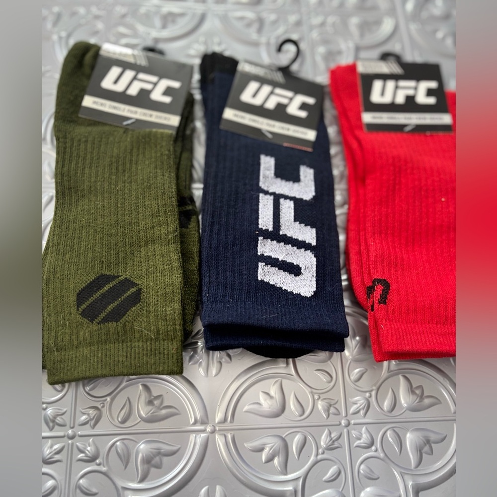 UFC Athletic Socks - Olive, Navy, and Red